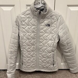 The North Face Light Gray Quilted Jacket